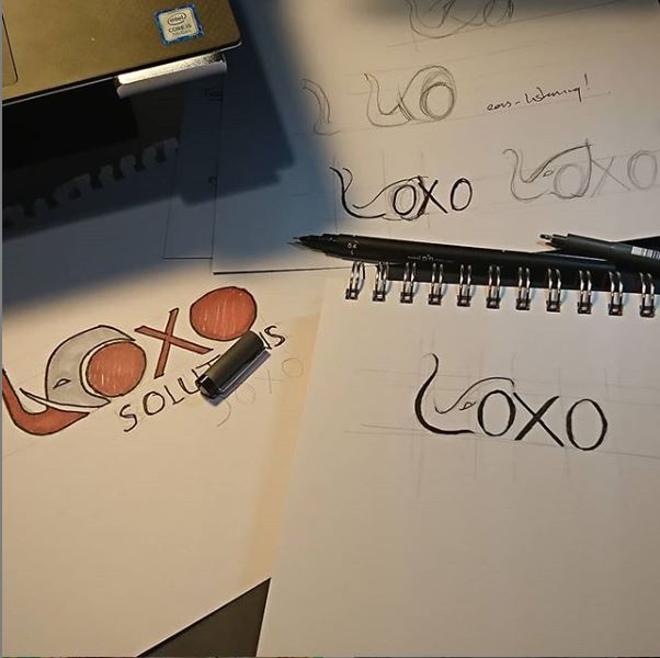 Logo sketch design for Loxo Solutions