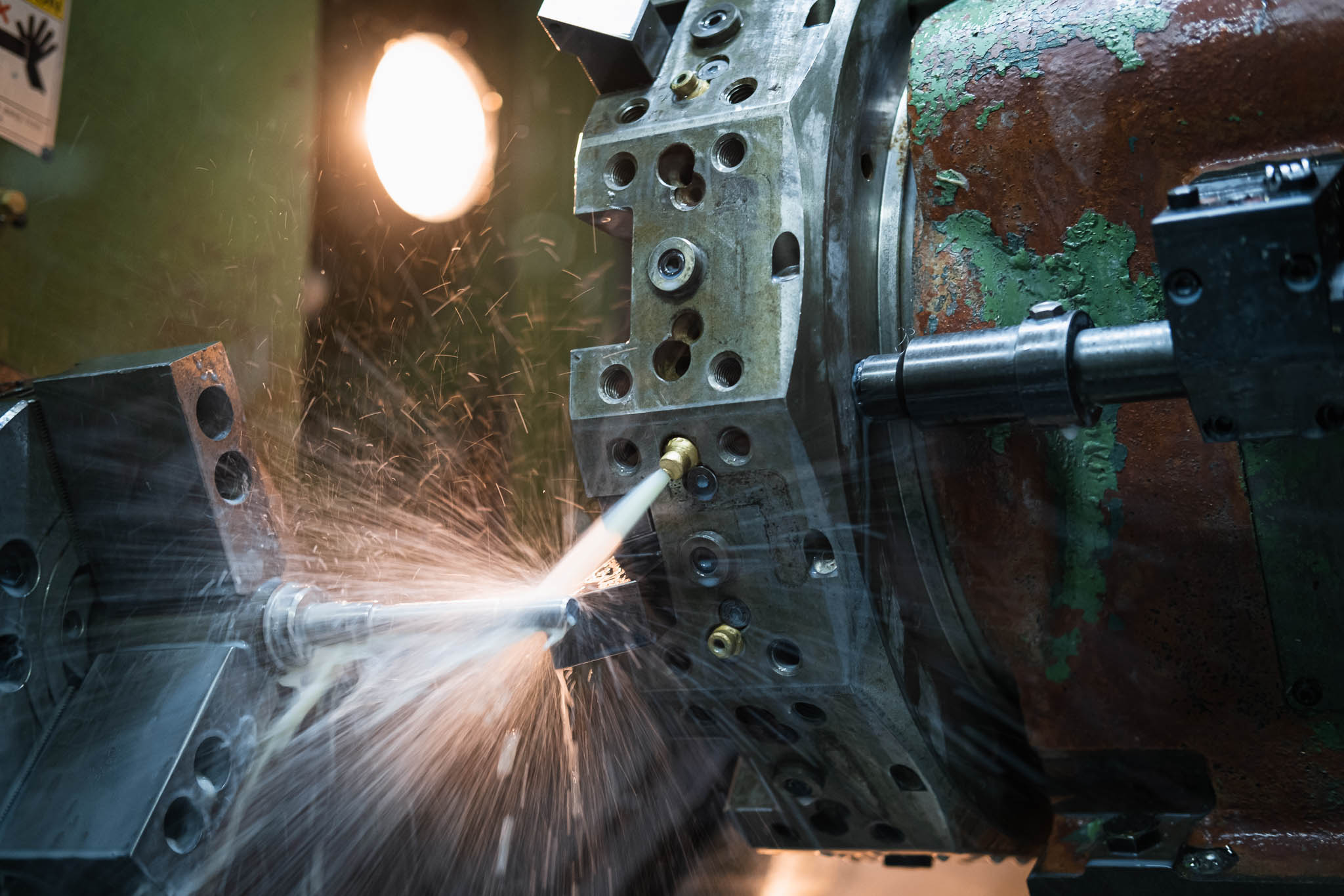 Industrial Machining Photography in AIM Ltd Clevedon Lathe