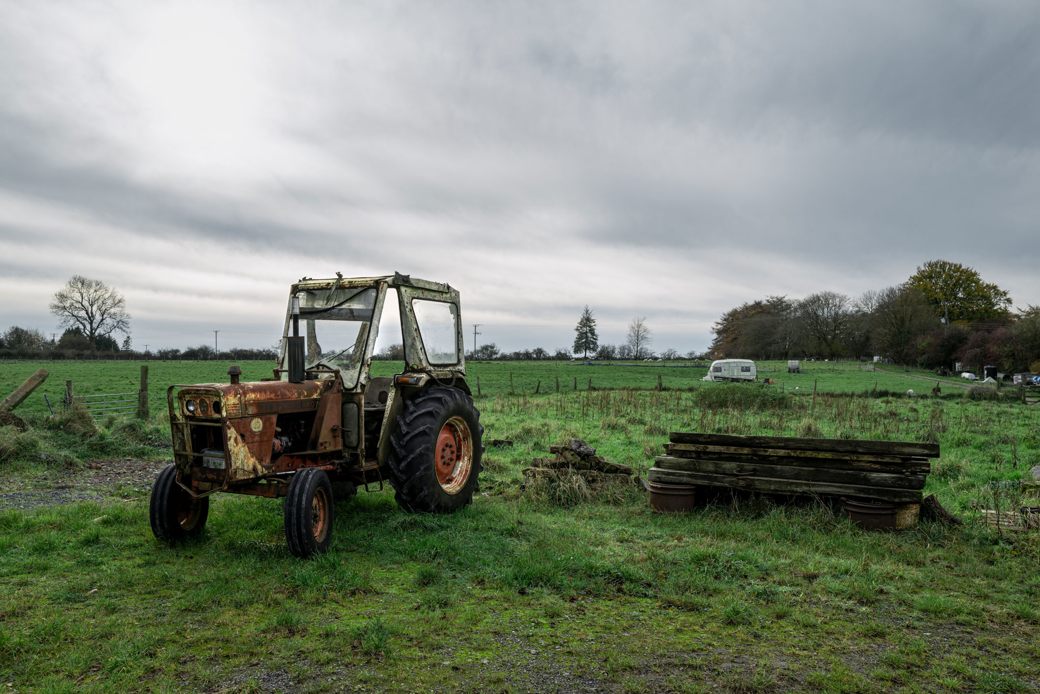 Along The Way Photographic Documentary Abandoned Tractor at a farm on the Mendip Hills