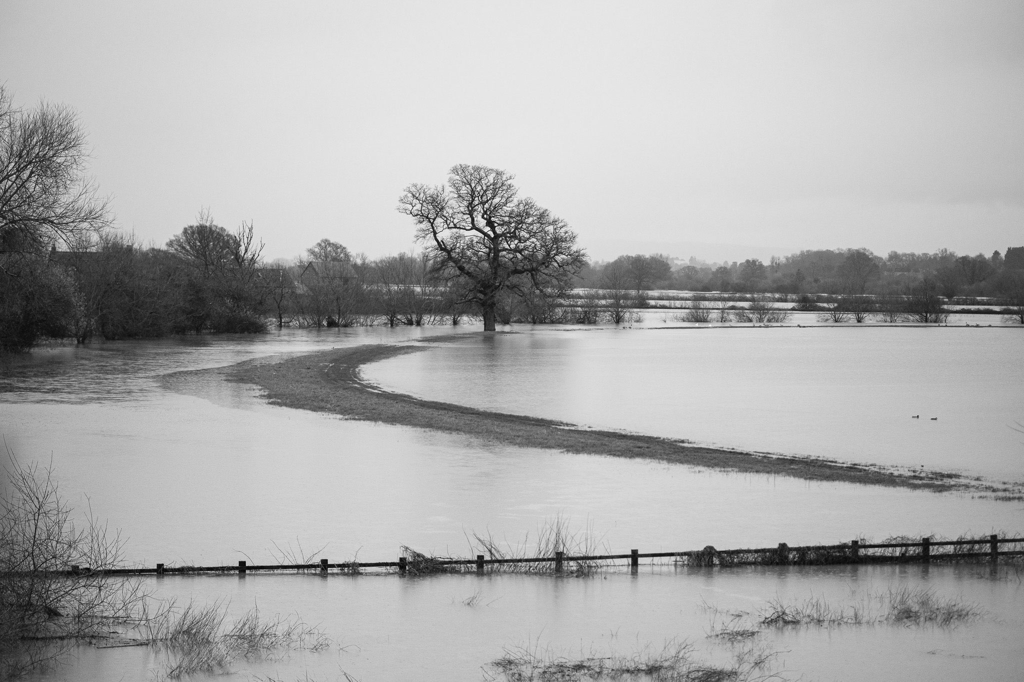 Flooding at Haw Bridge on the River Severn
